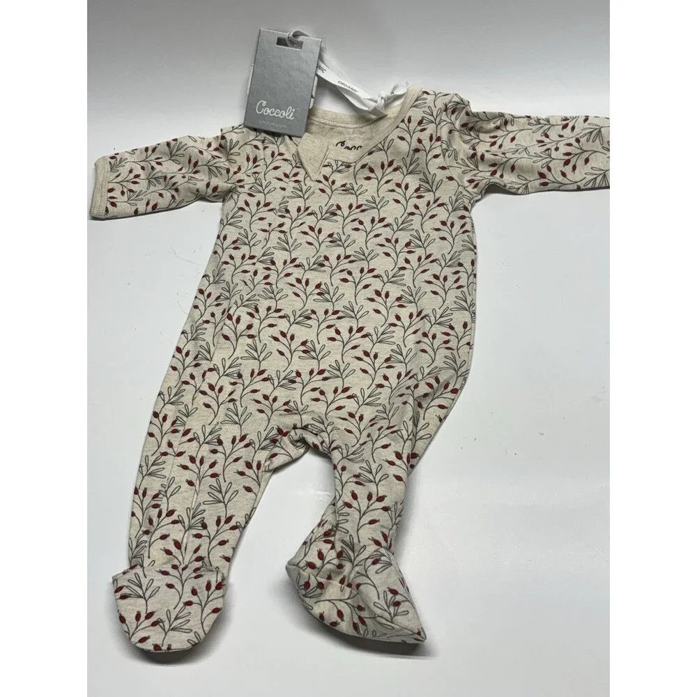 Coccoli Baby Sleeper Organic Cotton Footed Pajamas NWT Size N
